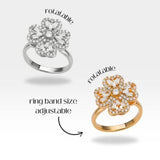 Dazzling Movable Floral Blossom Adjustable Rings - Brand Boost HUB