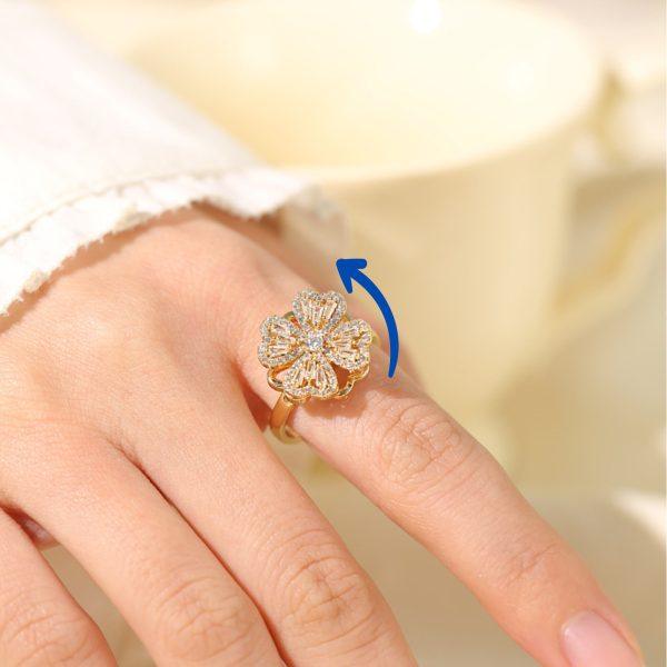 Dazzling Movable Floral Blossom Adjustable Rings - Brand Boost HUB