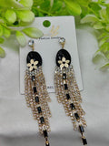 Earrings With Black And Crystal | Luxury Look Earrings | - Brand Boost HUB