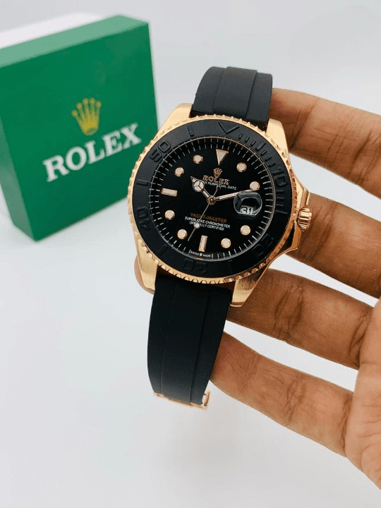 Rolex Watch For Men Rubber Strap Heavy Master Lock Steel Buzzle Working ( With Box ) - Brand Boost HUB